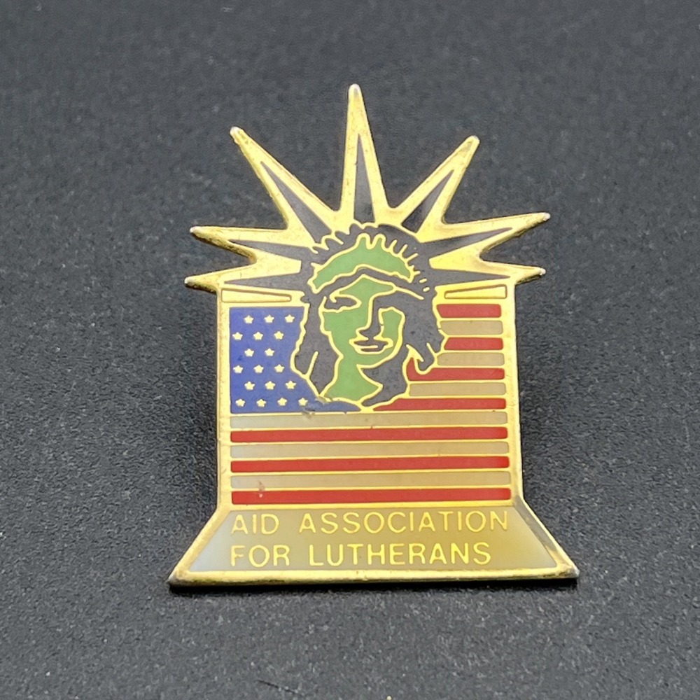 Aid Association For Lutherans Statue Of Liberty Lapel Hat Pin